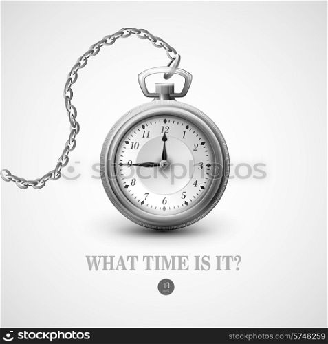 Silver vintage Watches. Vector illustration EPS 10. Watches. Vector illustration