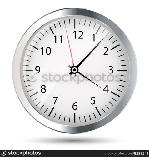 Silver watch vector illustration