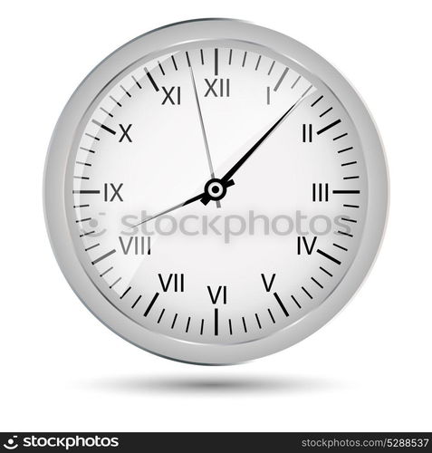 Silver watch vector illustration