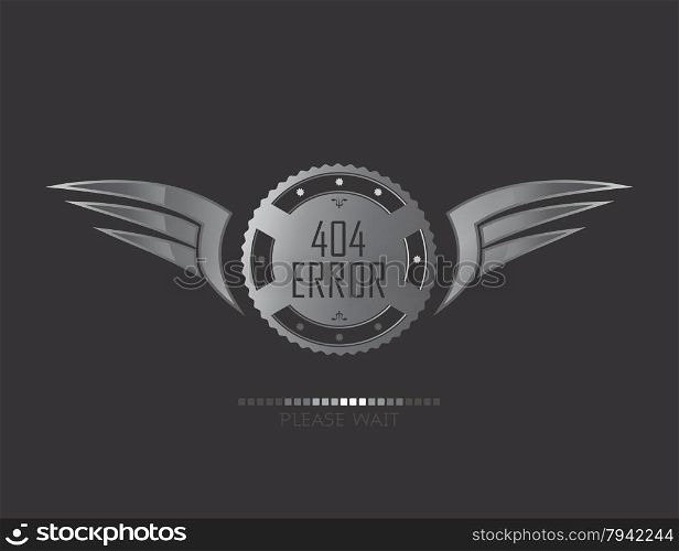 silver wing art theme vector graphic illustraion. silver wing art