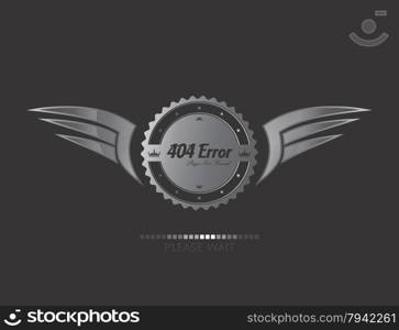 silver wing art theme vector graphic illustraion. silver wing art