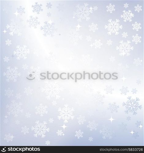 Silver winter abstract background. . Silver winter abstract background. Christmas background with snowflakes. Vector.