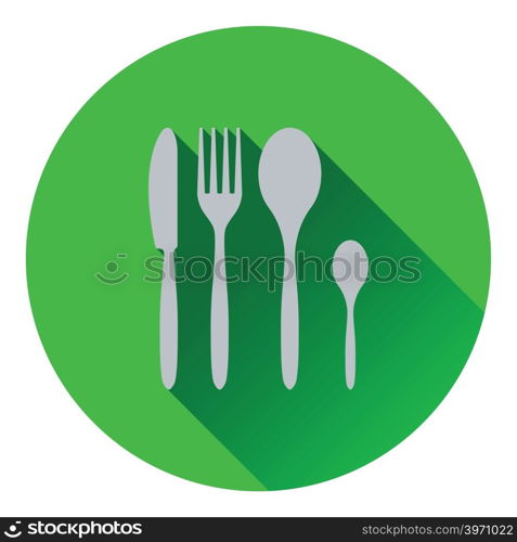 Silverware set icon. Flat design. Vector illustration.