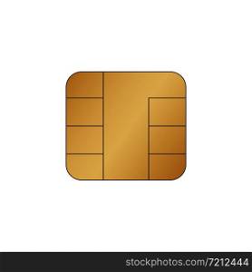 Sim card chip isolated on white background