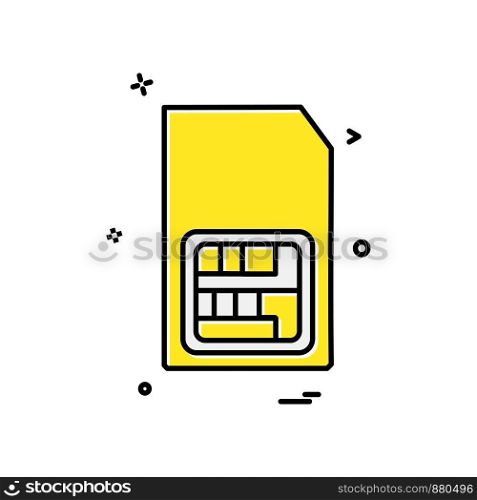 Sim card icon design vector
