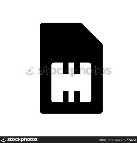 sim card, icon on isolated background