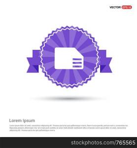 Sim card icon - Purple Ribbon banner
