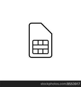 sim card icon vector illustration symbol design