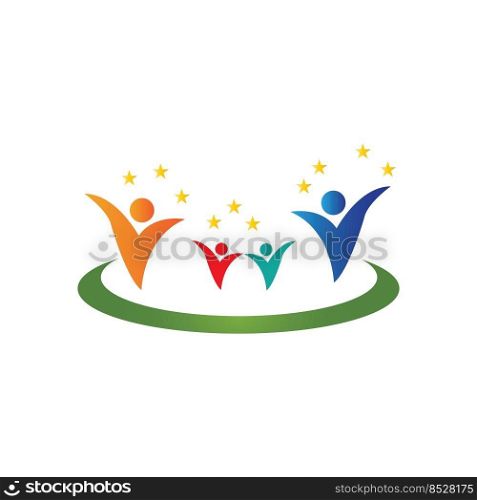 simp≤adoption and care comμnity logo template vector icon