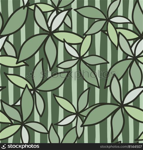 Simp≤folia≥seam≤ss pattern. Dood≤≤aves wallpaper. Botanical e≤ments background. Leaf ornament. Design for fabric, texti≤pr∫, surface, wrapπng, card. Vector illustration. Simp≤folia≥seam≤ss pattern. Dood≤≤aves wallpaper. Botanical e≤ments background.