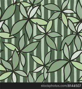 Simp≤folia≥seam≤ss pattern. Dood≤≤aves wallpaper. Botanical e≤ments background. Leaf ornament. Design for fabric, texti≤pr∫, surface, wrapπng, card. Vector illustration. Simp≤folia≥seam≤ss pattern. Dood≤≤aves wallpaper. Botanical e≤ments background.
