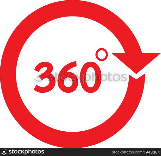 Simple 360 Degree icon sign design