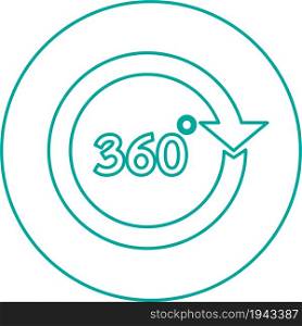 Simple 360 Degree icon sign design