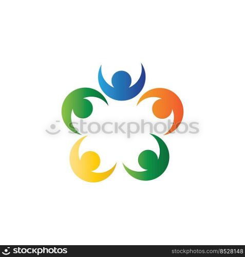 simple adoption and care community logo template vector icon