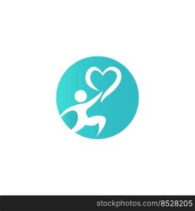simple adoption and care community logo template vector icon