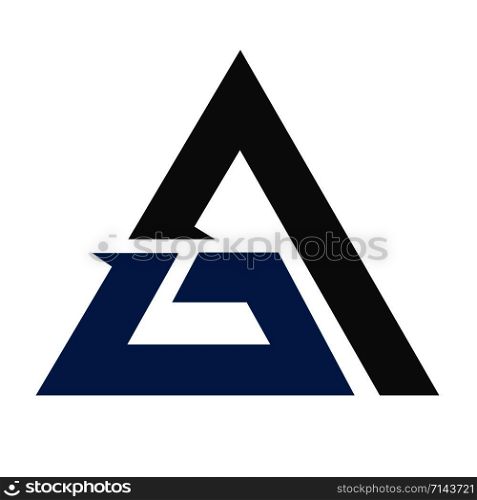 Simple and Creative letter AG logo design.