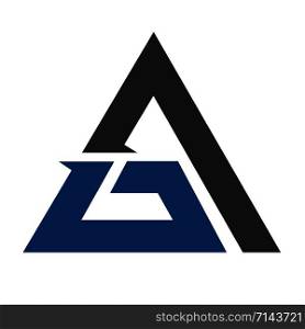 Simple and Creative letter AG logo design.