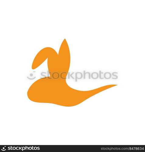 simple and elegant rabbit logo vector template