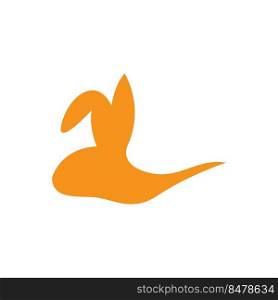 simple and elegant rabbit logo vector template