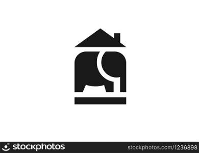 simple and memorable Elephant House icon logo design