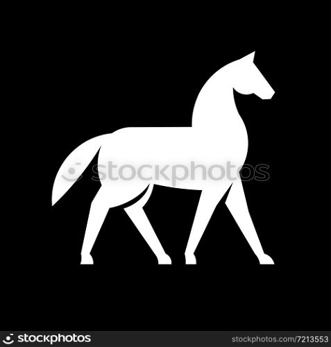 simple and memorable Horse Silhouette Logo Design vector