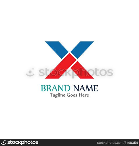 Simple and modern logo of letter x for business creative design