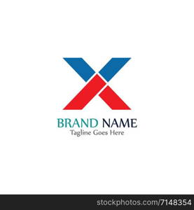 Simple and modern logo of letter x for business creative design