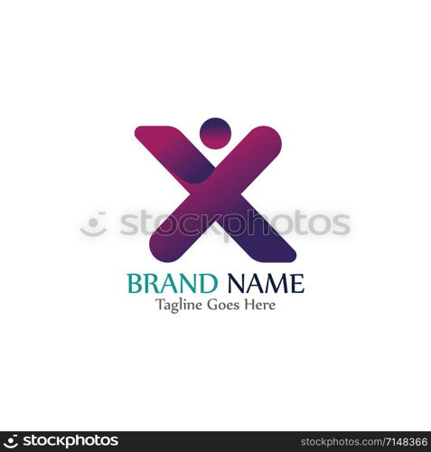 Simple and modern logo of letter x for business creative design