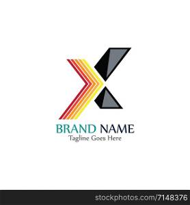 Simple and modern logo of letter x for business creative design