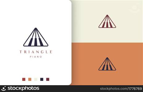 simple and modern piano logo or icon for music industry