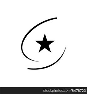 simple and trendy star logo illustration design