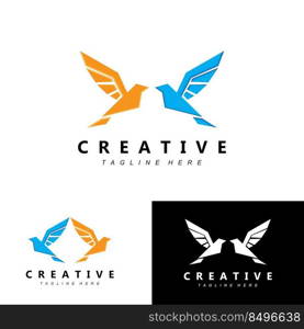 simple animal bird icon vector logo