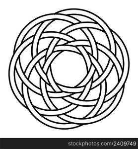 Simple Arabic mandala resemble rotating circles flowers, stock illustration