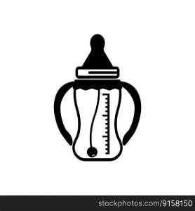Simple baby feeding bottle icon,illustration design template.