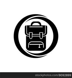 Simple backpack icon,illustration design template.