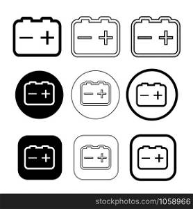 Simple battery icon sign design