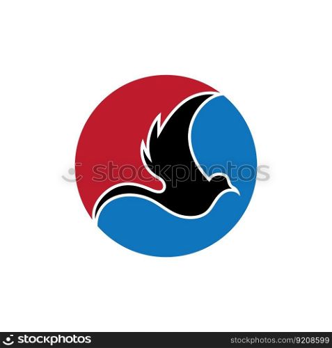 simple Bird logo and symbol vector illustration design