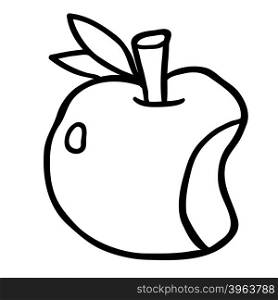 simple black and white apple