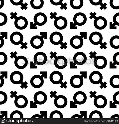 simple black and white background illustration with male female symbols