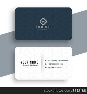 simple black and white business card design