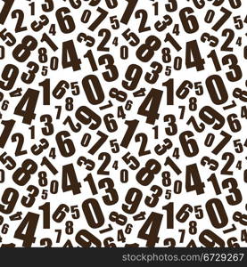 Simple black and white numbers seamless background pattern