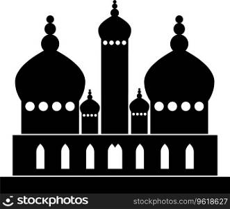 Simple black flat drawing of the SAINT BASIL'S CATHEDRAL, MOSCOW