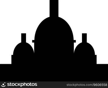 Simple black flat drawing of the ST. PETER S BASILICA, VATICAN CITY