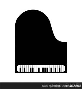 Simple black piano icon on a white background . Simple black piano icon