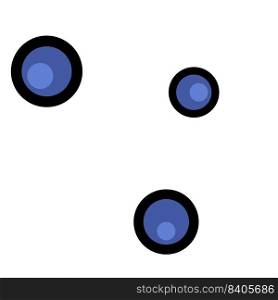Simple blueberries icon. Vector illustration. Simple blueberries icon