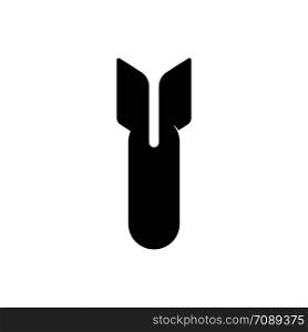 Simple bomb logo vector icon illustration design