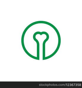 simple bone logo vector template