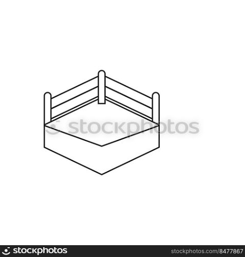 simple boxing ring icon illustration design