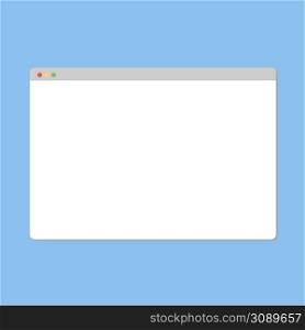 Simple Browser window on blue background. Vector illustration. Simple Browser window on blue back ground.
