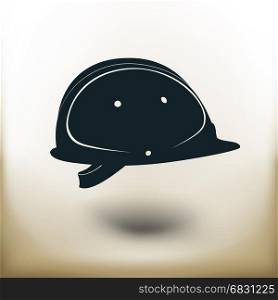 simple builder helm. Simple symbolic image of a construction helmet
